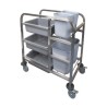 Carrito transporte acero inoxidable Vogue dk738