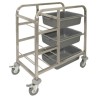 Carrito transporte acero inoxidable Vogue dk738