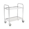 Carro de acero inox 2 estantes 810 x 455 x 855mm Vogue f997