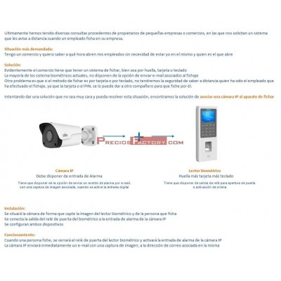 Terminal biométrico W2 ANVIZ. Control de presencia por Huella, Tarjeta de proximidad y PIN, Conexión TCP/IP