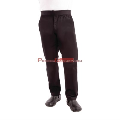 Pantalon Chefworks ligero estrecho negro Talla L bb301-l