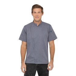 Casaca Chefworks Springfield ligera S/S con cremallera color azul tinta Talla S bb267-s