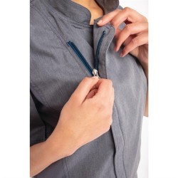 Casaca Chefworks Springfield ligera S/S con cremallera color azul tinta Talla S bb267-s