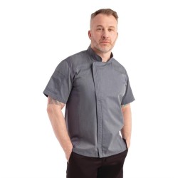 Casaca Chefworks Springfield ligera S/S con cremallera color azul tinta Talla XL bb267-xl