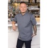 Casaca Chefworks Springfield ligera S/S con cremallera color azul tinta Talla XL bb267-xl