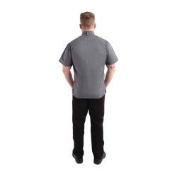 Casaca Chefworks Springfield ligera S/S con cremallera color azul tinta Talla XL bb267-xl