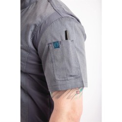 Casaca Chefworks Springfield Urban ligera S/S con cremallera color azul tinta Talla XS bb267-xs