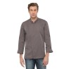 Casaca Chefworks Hartford ligera L/S con cremallera color grafito Talla L bb263-l