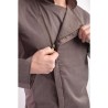 Casaca Chefworks Hartford ligera L/S con cremallera color grafito Talla M bb263-m