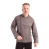 Casaca Chefworks Hartford ligera L/S con cremallera color grafito Talla S bb263-s