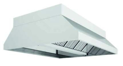 Campana extractora central con plenum