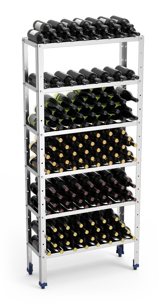 Estantería inox para almacenaje de vino