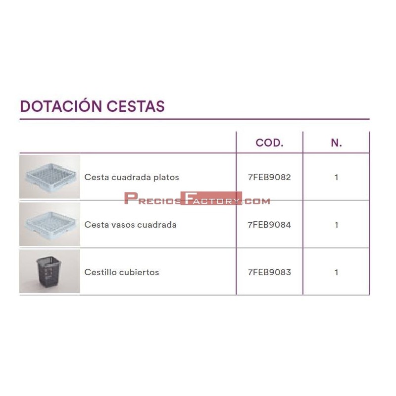 LAVAVAJILLAS INDUSTRIAL CESTA 50X50 FAST60M