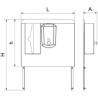 Conjunto peto, jabonera inox y dispensador tissues para lavamanos autónomo