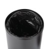Papelera bala de acero Bolero con tapa abierta (Negra)- 40Ltr cw954