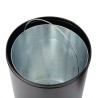 Papelera bala de acero Bolero con tapa abierta (Negra)- 40Ltr cw954