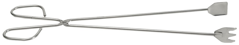 Pinza inox para barbacoa 440x90x40 mm.
