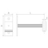 Soporte recto inoxidable de pletina para atornillar