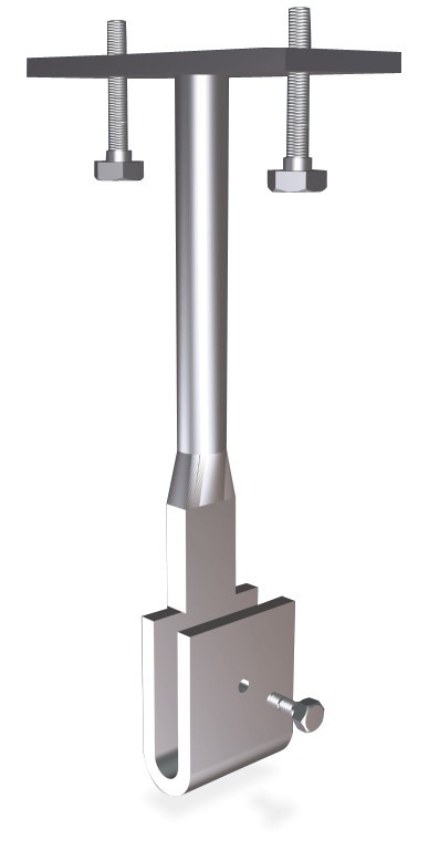 Tirante de techo inoxidable de pletina para atornillar a techo