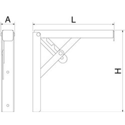 CARTELA ABATIBLE INOXIDABLE 200X24X200 MM.