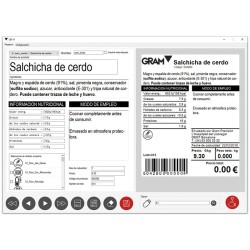 Báscula con etiquetadora industrial