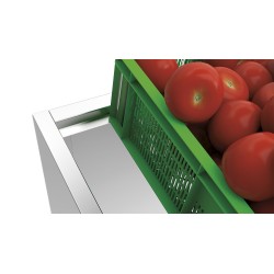 Expositor de frutas y verduras inoxidable con ruedas