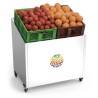 Expositor de frutas y verduras inoxidable con ruedas