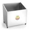 Expositor de frutas y verduras inoxidable con ruedas