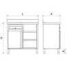 Mueble cafetero inox básic 107x60