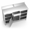 Mueble cafetero inox doble 157x60 cm