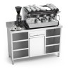 Mueble cafetero inox doble 157x60 cm