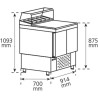 Mesa refrigerada para preparación de ensalada y pizza. MPGP-100-G HC