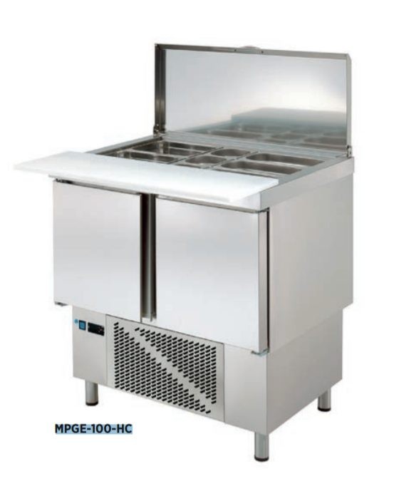 Mesa refrigerada para preparación de ensalada y pizza. MPGE-100-HC