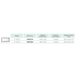 Fregadero gran capacidad 1 cubeta