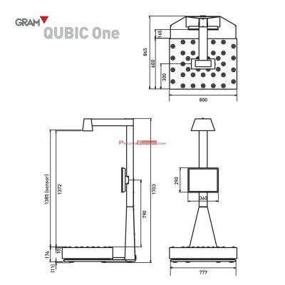 GRAM QUBIC ONE – Medidor de volumen y peso con tecnología 3D Xtrem