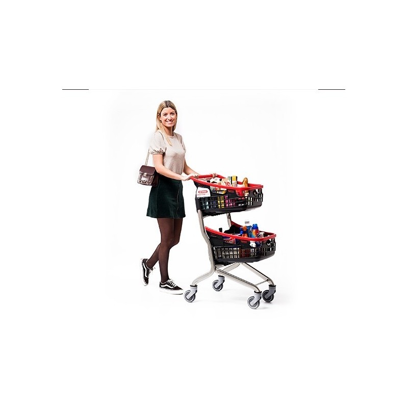 CARRO DE LA COMPRA COMPACT DOBLE CESTA 35L + 35L