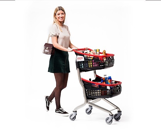 Carro de la compra compact doble cesta 35l + 35l