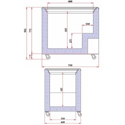 Congelador horizontal puerta de cristal. NLFG-195