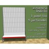 Estantería mural fondo perforado. Base 40 cm. Alto: 200 cm