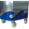 ACOPLAR 4 RUEDAS A SOPORTE PARA MOSTARDOR PESCADERIA