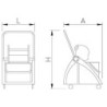 Carro de limpieza 600x500x900 mm.
