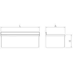 FREGADERO COLG.C/FALDON 1C 450X450X200 MM.