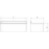 FREGADERO COLG.C/FALDON 1C 450X450X200 MM.