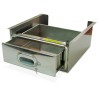 Caj¢n inox con cerradura acoplado a estanter¡a inox de ancho 600 mm