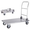 Carro de plataforma inox con asa retr ctil