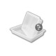 Cubeta rectangular de 8 litros color blanco apta para uso alimentario de fácil limpieza