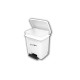 Papelera 8 litros"pedalbin" de color blanco especial para espacios reducidos, como por ejemplo cuartos de baño