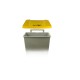 Tapa amarilla para cubo de basura con ruedas y pedal de 120 litros ref