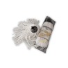 Fregona de 225 gr, blanca de algodón de gran duración de 6 cabos