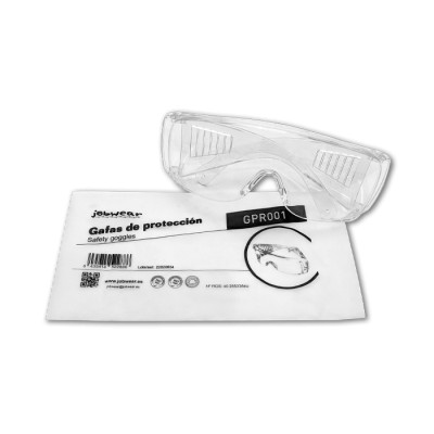 Gafas protectoras de seguridad para evitar salpicaduras, polvo,protección Uv. 10 UD. Modelo: GPR001